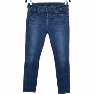 True Religion Leona Mid Rise Button Fly Skinny